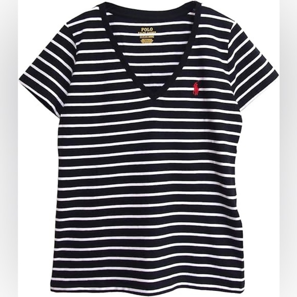 Polo Ralph Lauren Women's Pony Logo V-Neck T-Shirt, size XL - Picture 1 of 6